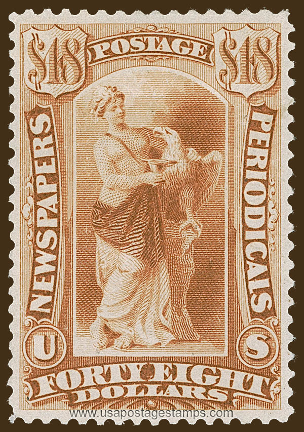 US 1879 Hebe $48 Scott. PR78 Newspaper Stamp