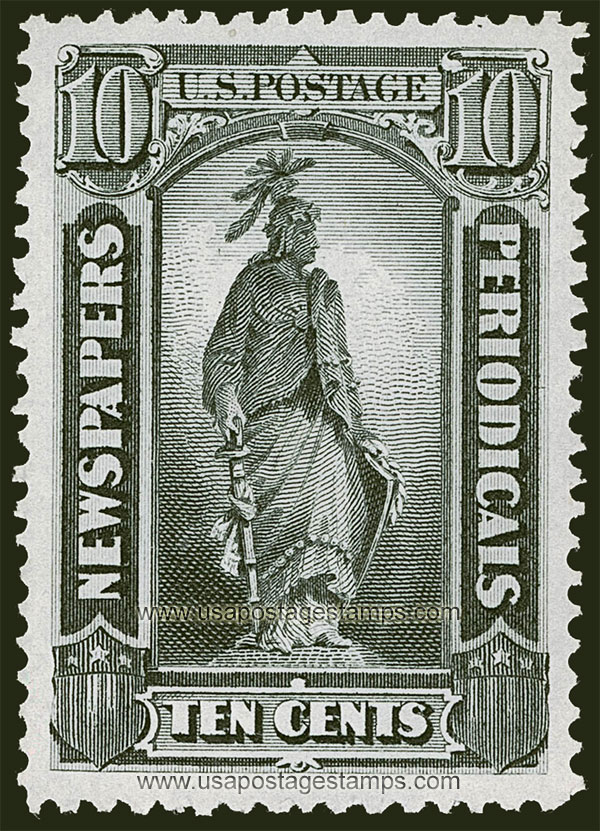 US 1880 Statue of Freedom 10c. Scott. PR39 Newspaper Stamp