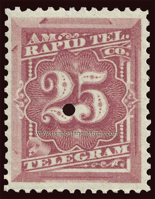US 1881 American Rapid Telegraph Co. - Telegram 25c. Scott. 1T7