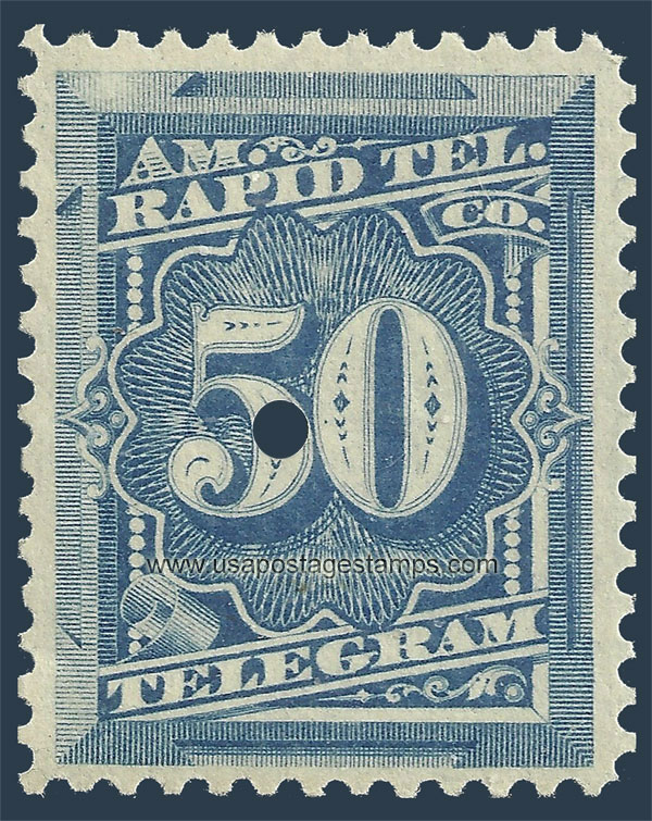 US 1881 American Rapid Telegraph Co. - Telegram 50c. Scott. 1T8