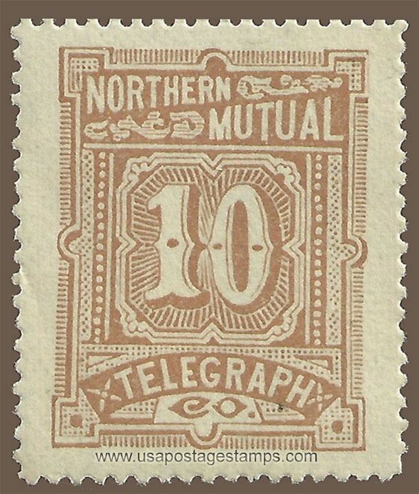 US 1883 Northern Mutual Telegraph Company 'Numeral' 10c. Scott. 11T2