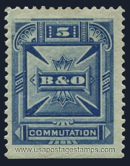 US 1885 Baltimore & Ohio Telegraph Companies 'Commutation' 5c. Barefoot BO2