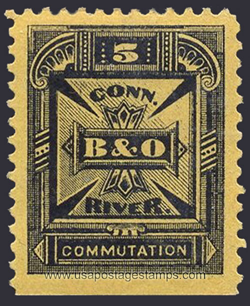 US 1885 Baltimore & Ohio-Connecticut River Telegraph Companies 5c. Scott. 4T2