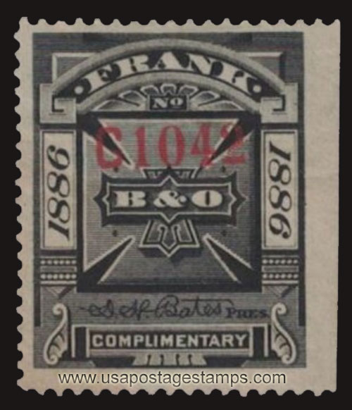 US 1886 Baltimore and Ohio Telegraph Companies 'Frank' 0c. Scott. 3T6
