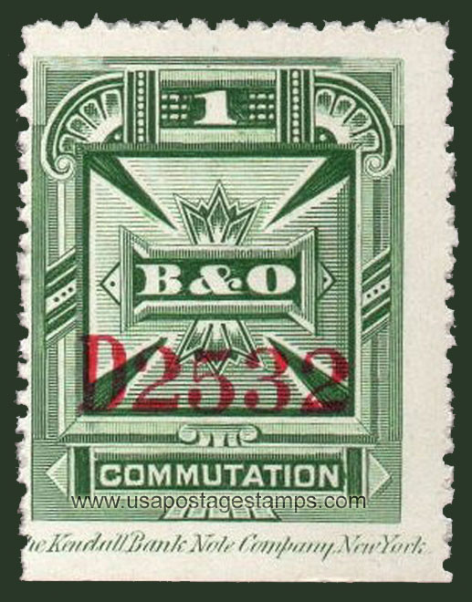 US 1886 Baltimore and Ohio Telegraph Companies 'Commutation' 1c. Scott. 3T7a