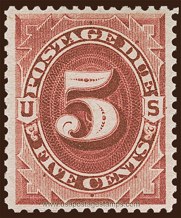 US 1891 Postage Due Stamp 5c. Scott. J25