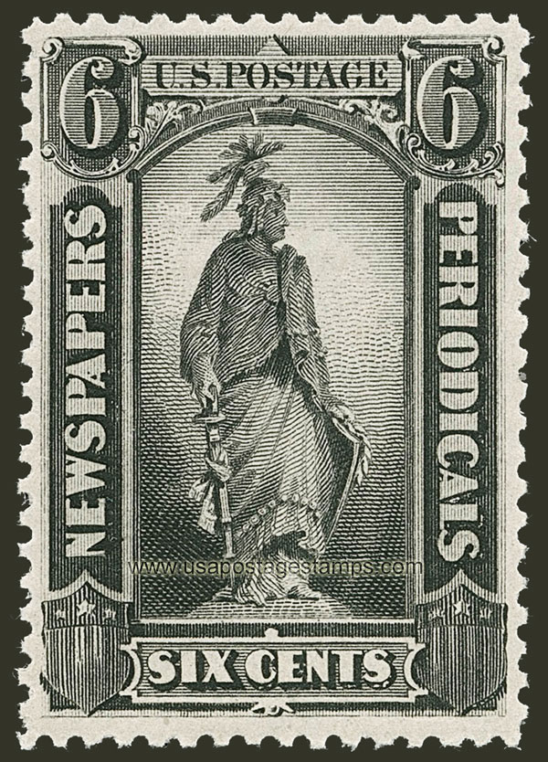 US 1894 Statue of Freedom 6c. Scott. PR93 Newspaper Stamp