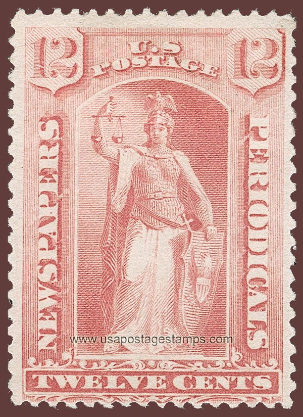 US 1894 Justice 12c. Scott. PR95 Newspaper Stamp