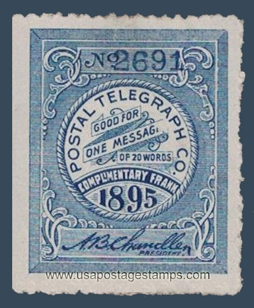 US 1895 Postal Telegraph Company 'Frank' 0c. Scott. 15T11