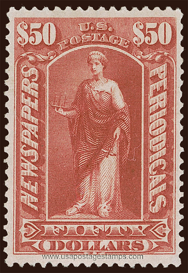 US 1895 Commerce $50 Scott. PR112 Newspaper Stamp