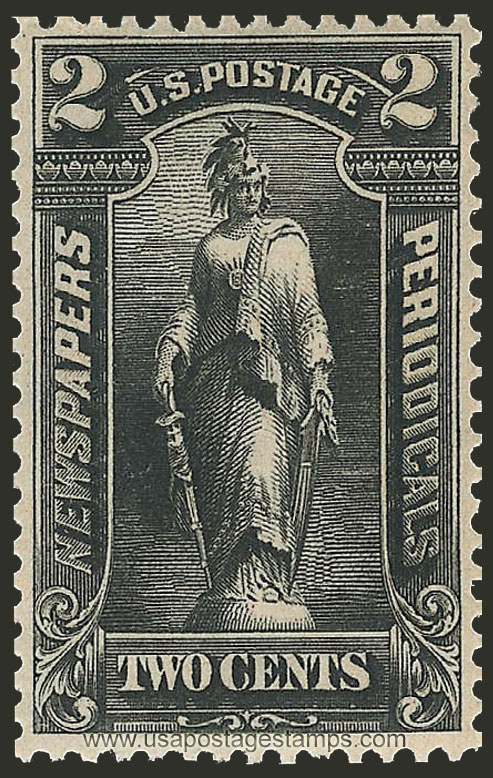 US 1895 Statue of Freedom 2c. Scott. PR115 Newspaper Stamp
