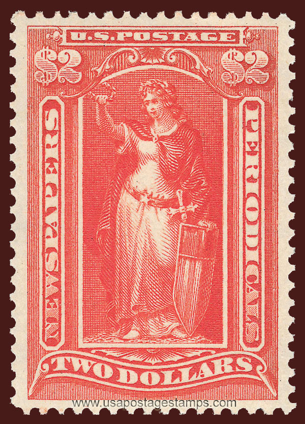 US 1897 Victory $2 Scott. PR120 Newspaper Stamp