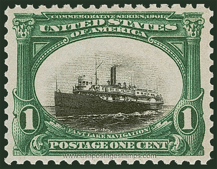 US 1901 Pan-American Exposition 1c. Steamer Scott. 294