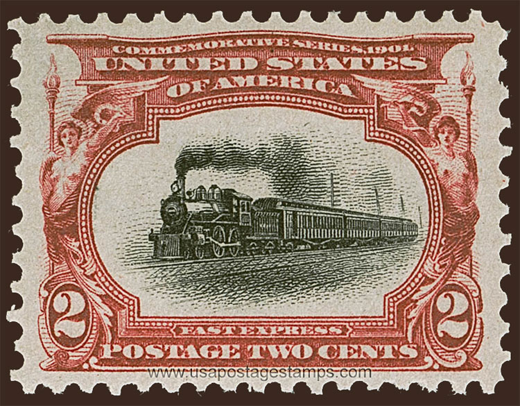 US 1901 Pan-American Exposition 2c. Locomotive Scott. 295