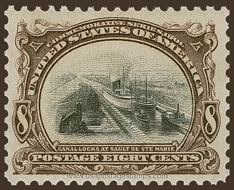 US 1901 Pan-American Exposition 8c. Ships Scott. 298
