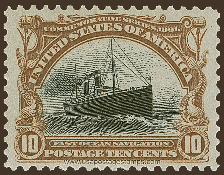 US 1901 Pan-American Exposition 10c. Ship Scott. 299