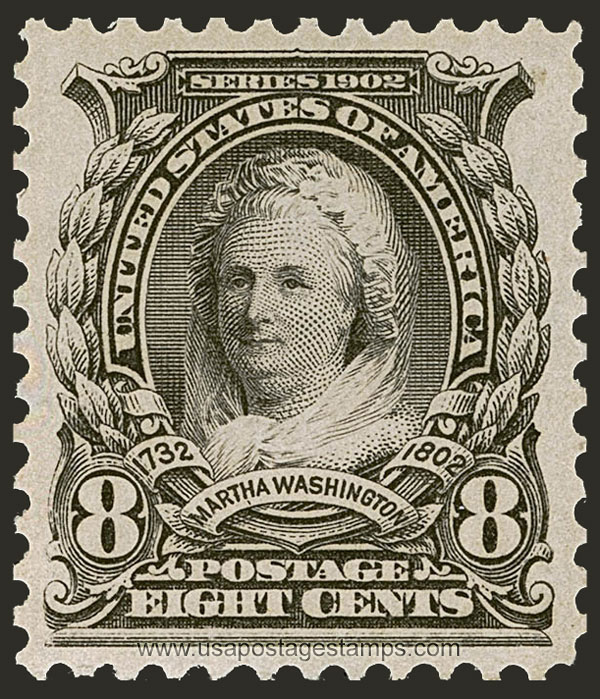 US 1902 Martha Washington (1731-1802) 8c. Scott. 306