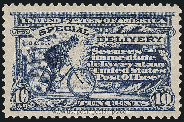 US 1902 Special Postal Delivery - Messenger On Bicycle 10c. Scott. E6
