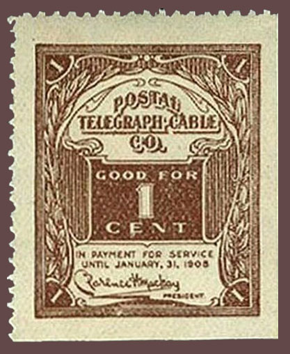US 1907 Postal Telegraph-Cable Company 'Frank' 1c. Scott. 15T50