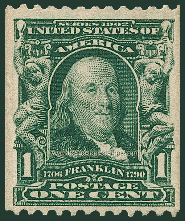 US 1908 Benjamin Franklin (1706-1790) 1c. Scott. 316