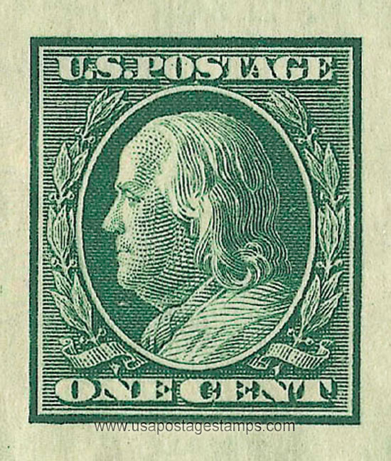 US 1908 Benjamin Franklin (1706-1790) 1c. Imperf. Scott. 343