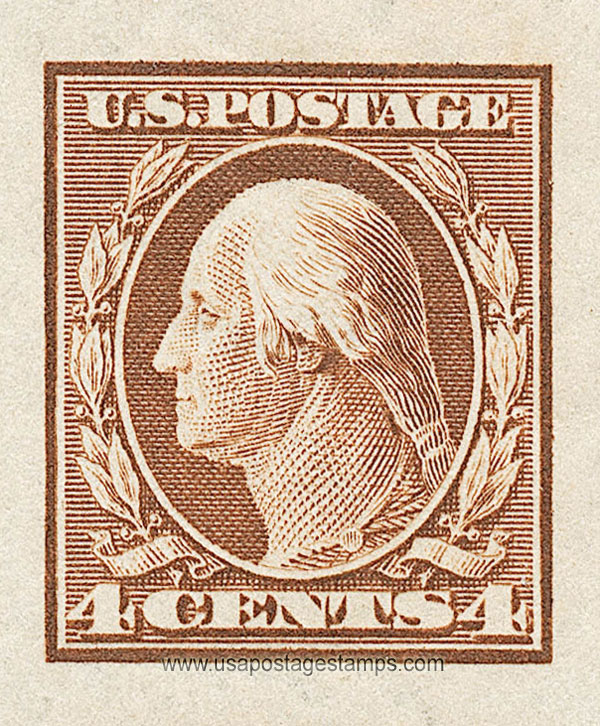 US 1909 George Washington (1732-1799) 4c. Imperf. Scott. 346