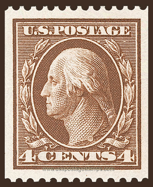 US 1910 George Washington (1732-1799) Coil 4c. Scott. 350