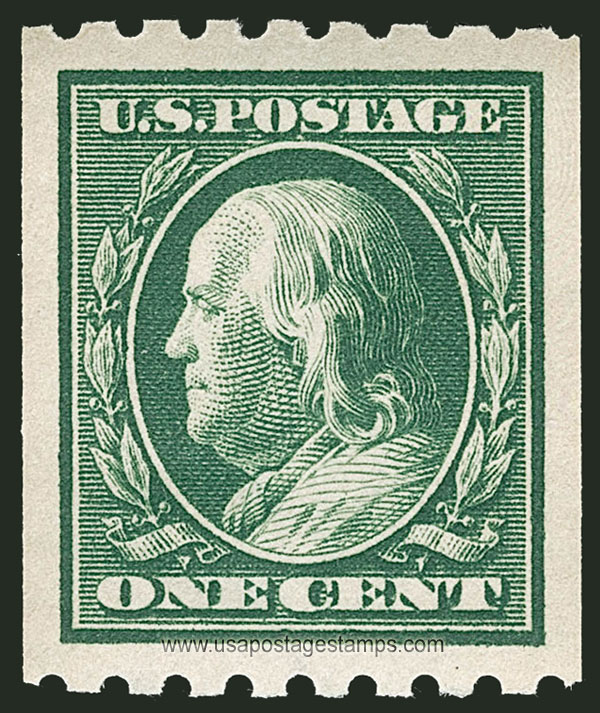 US 1910 Benjamin Franklin (1706-1790) Coil 1c. Scott. 390