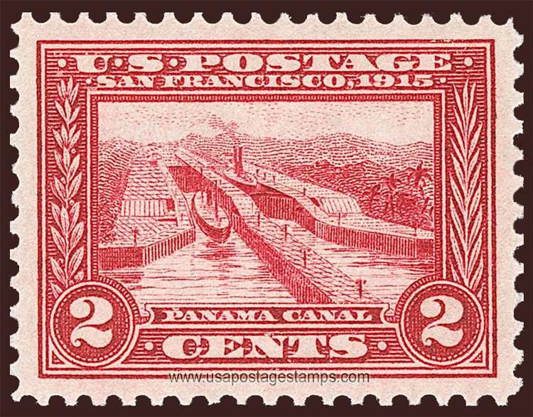 US 1913 Panama-Pacific Exposition 'Panama Canal' 2c. Scott. 398