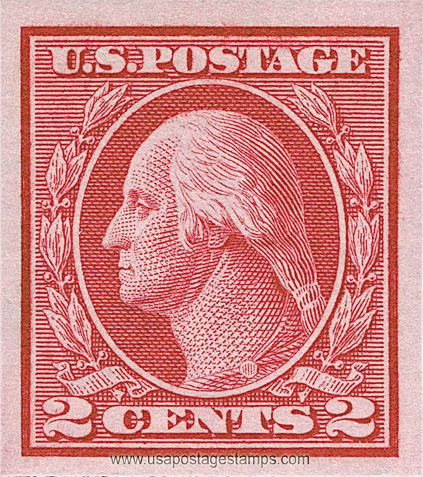 US 1914 George Washington (1732-1799) Imperf. 2c. Scott. 459