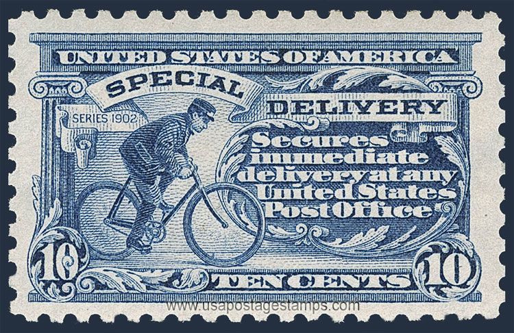 US 1914 Special Postal Delivery - Messenger On Bicycle 10c. Scott. E9