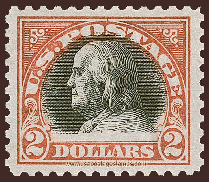 US 1918 Benjamin Franklin (1706-1790) $2 Scott. 523