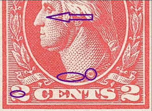 US 1920 George Washington 2c. Scott. 528 Type-Va stamp