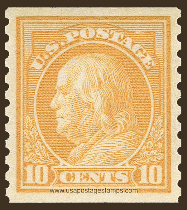 US 1922 Benjamin Franklin (1706-1790) Coil 10c. Scott. 497