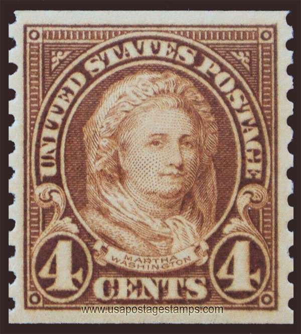 US 1922 Martha Dandridge Custis Washington (1731-1802) Coil 4c. Yvert 231a