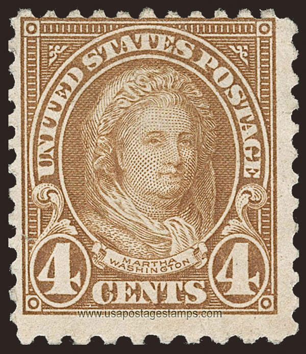 US 1923 Martha Dandridge Custis Washington (1731-1802) 4c. Scott. 556b