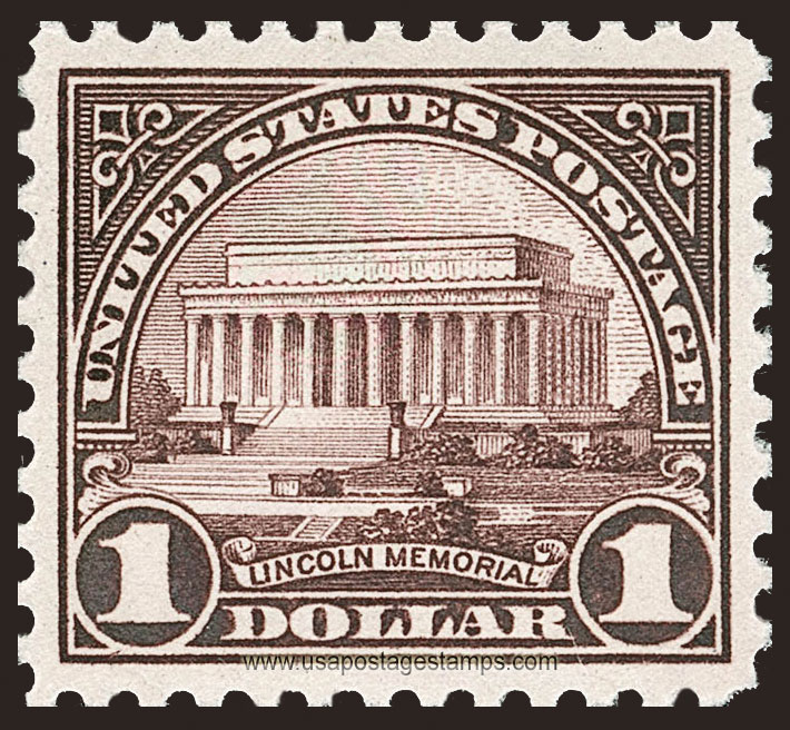 US 1923 Lincoln Memorial (1922), Washington, D.C. $1 Scott. 571