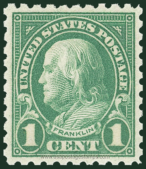 US 1923 Benjamin Franklin (1706-1790) 1c. Scott. 581