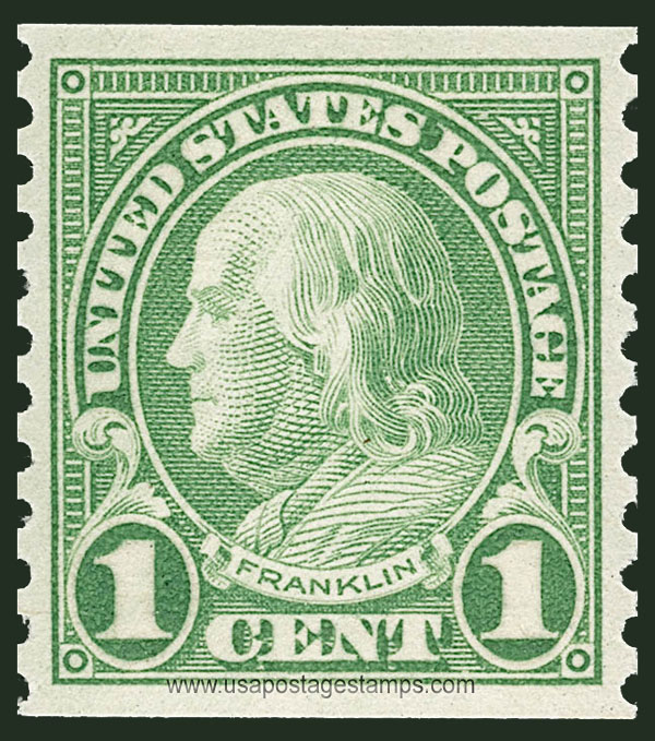 US 1923 Benjamin Franklin (1706-1790) Coil 1c. Scott. 597
