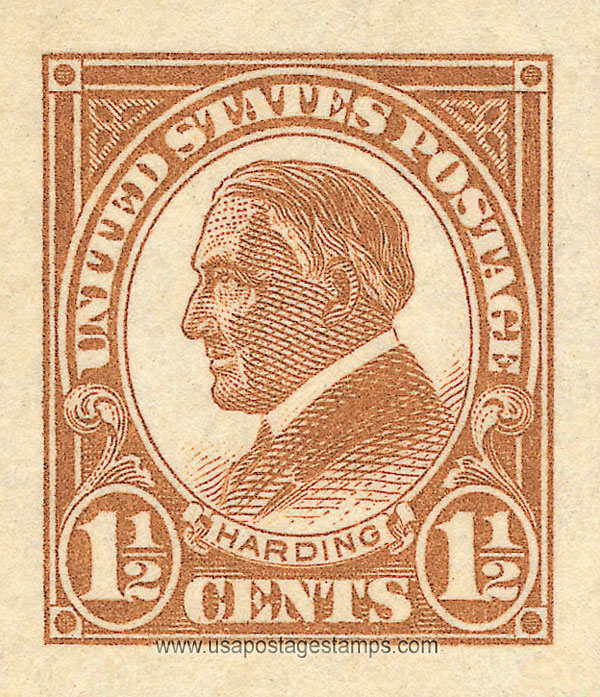 US 1925 Warren Gamaliel Harding (1865-1923) Imperf. 1½c. Scott. 576