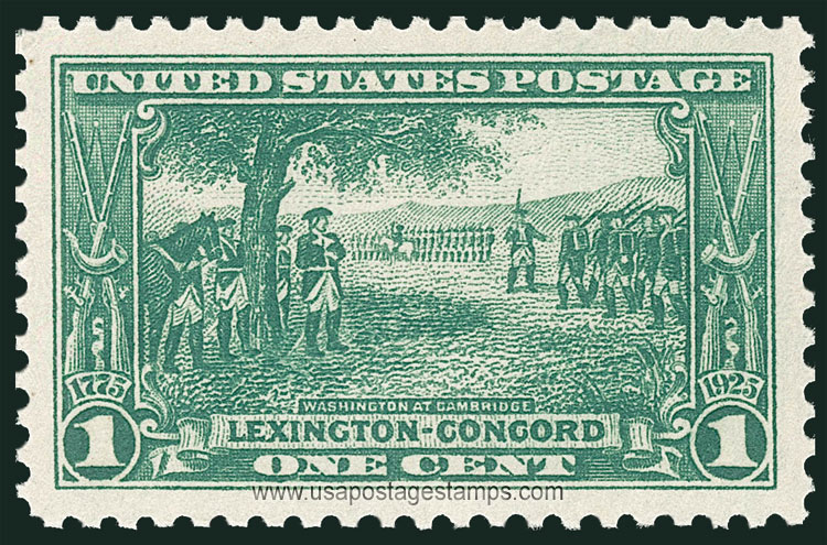 US 1925 Lexington-Concord 'George Washington at Cambridge' 1c. Scott. 617