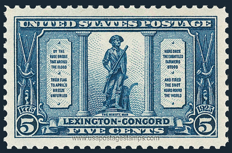 US 1925 Lexington-Concord 'The Minute Man' 5c. Scott. 619