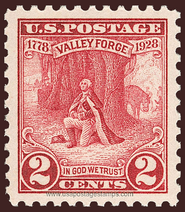US 1928 Valley Forge Issue ; George Washington 2c. Scott. 645