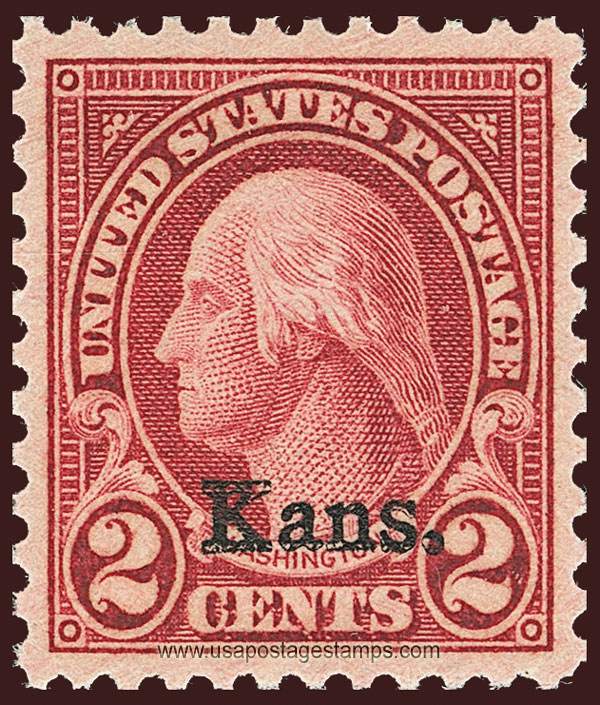 US 1929 George Washington (1732-1799) Ovpt. 'Kans.' 2c. Scott. 660