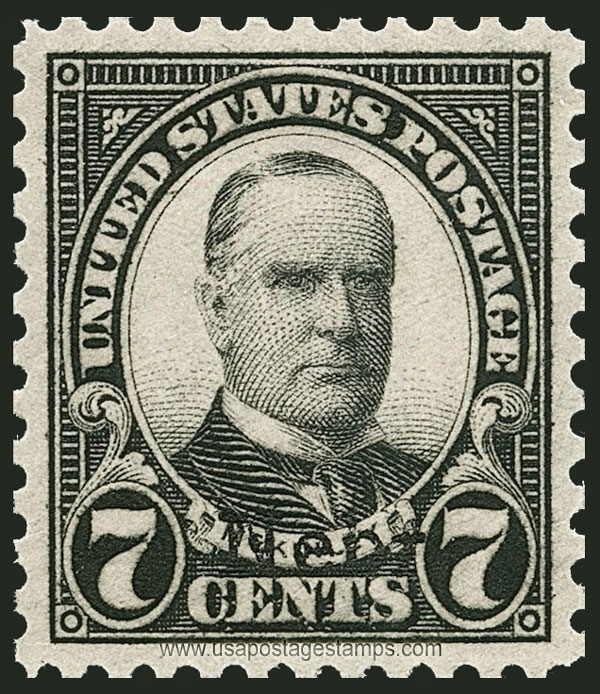 US 1929 William McKinley (1843-1901) Ovpt. 'Nebr.' 7c. Scott. 676