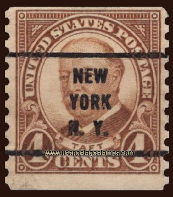 US 1930 William Howard Taft (1857-1930) Coil 4c. Michel PR266J