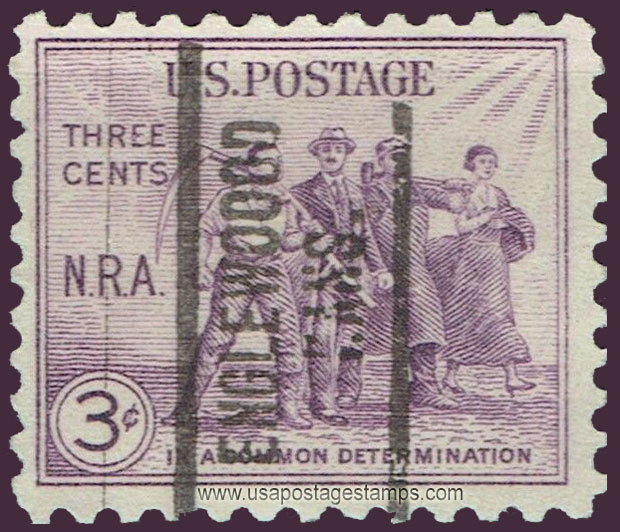 US 1933 National Recovery Act (NRA) 'Workers' 3c. Michel PR357