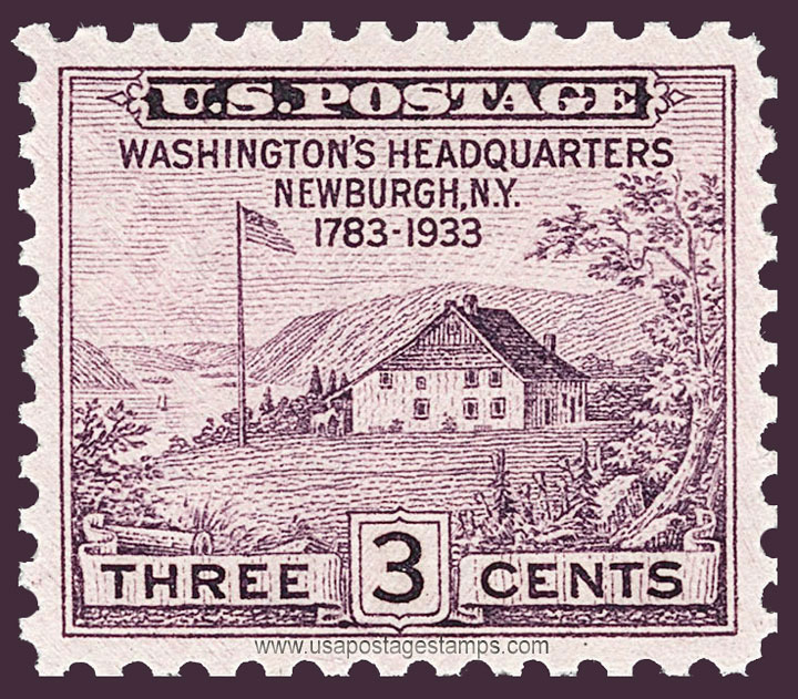 US 1933 Washington's Headquarters at Newburgh, N.Y. 3c. Scott. 727