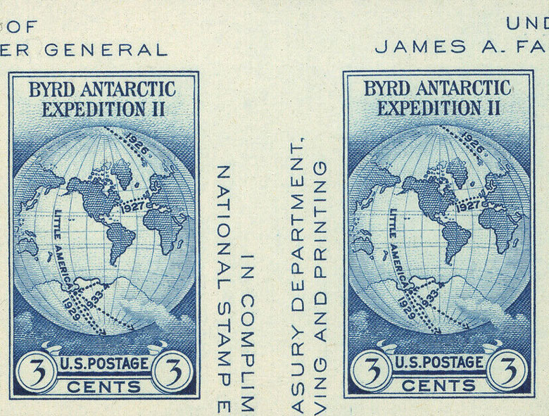 US 1935 National Stamp Exhibition ; Byrd Antartic Expedition II Imperf. 3c.x6 Scott. 768 S/S Details