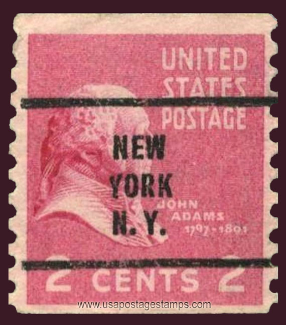 US 1938 John Adams (1735-1826) Coil 2c. Michel 413CV